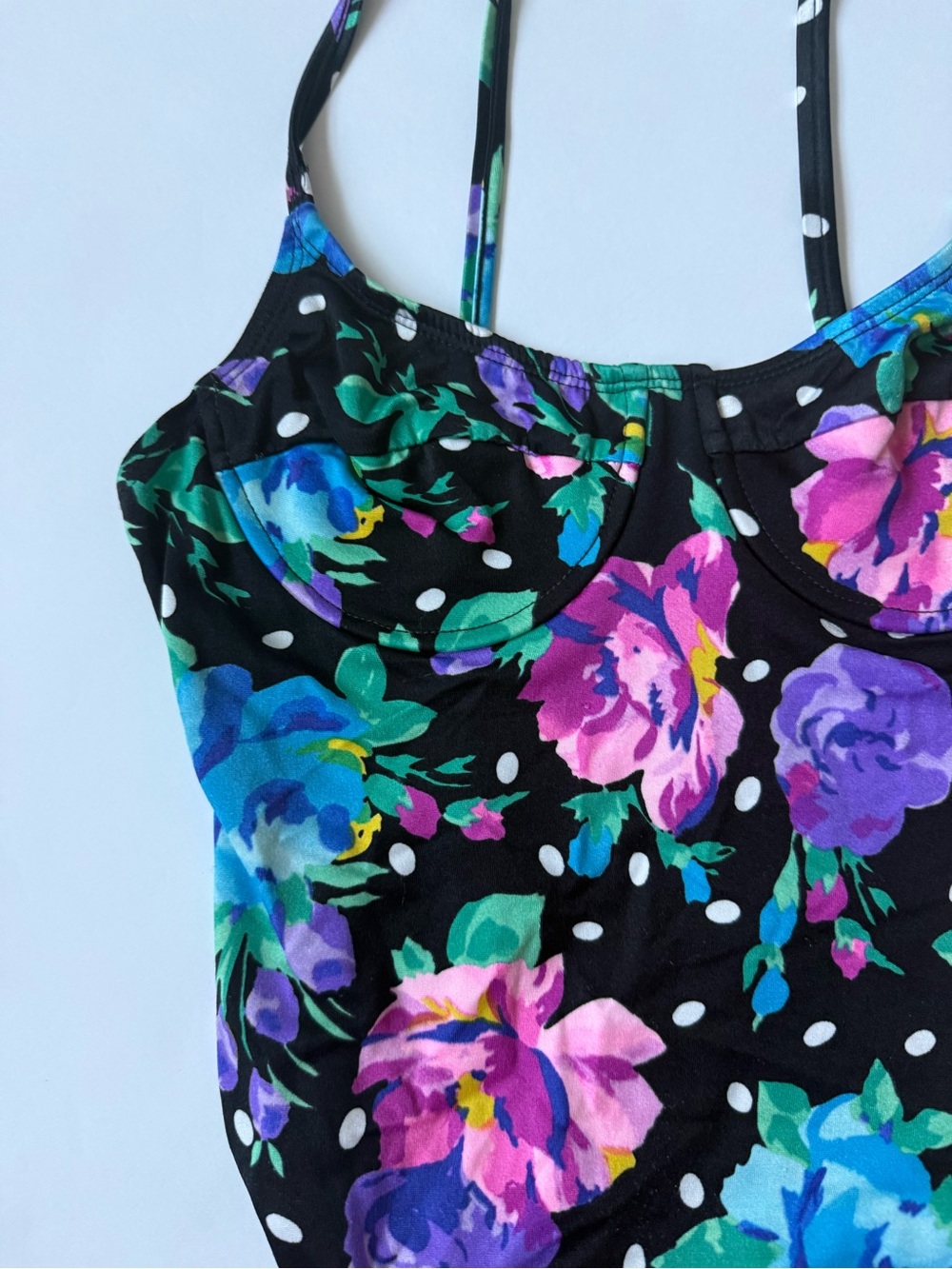 Women’s Black Floral One-Piece Swimsuit onesie